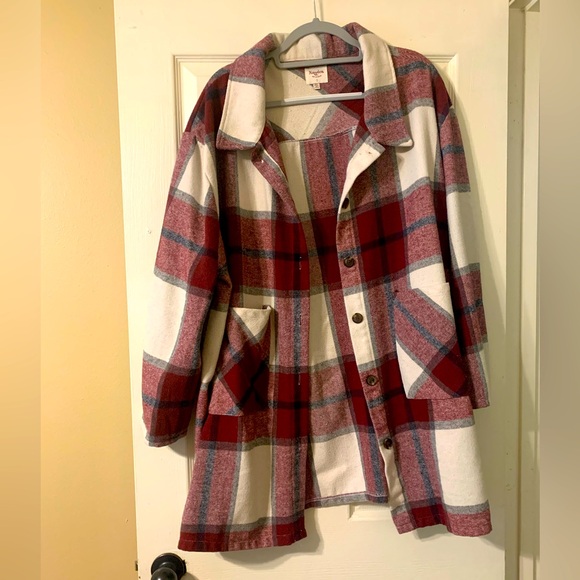 Maroon Shacket - Picture 1 of 3